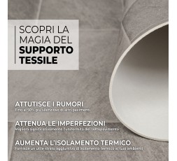 Pavimento in Vinile - Cl. 22 Residenziale moderato con supporto in tessuto - h100 cm