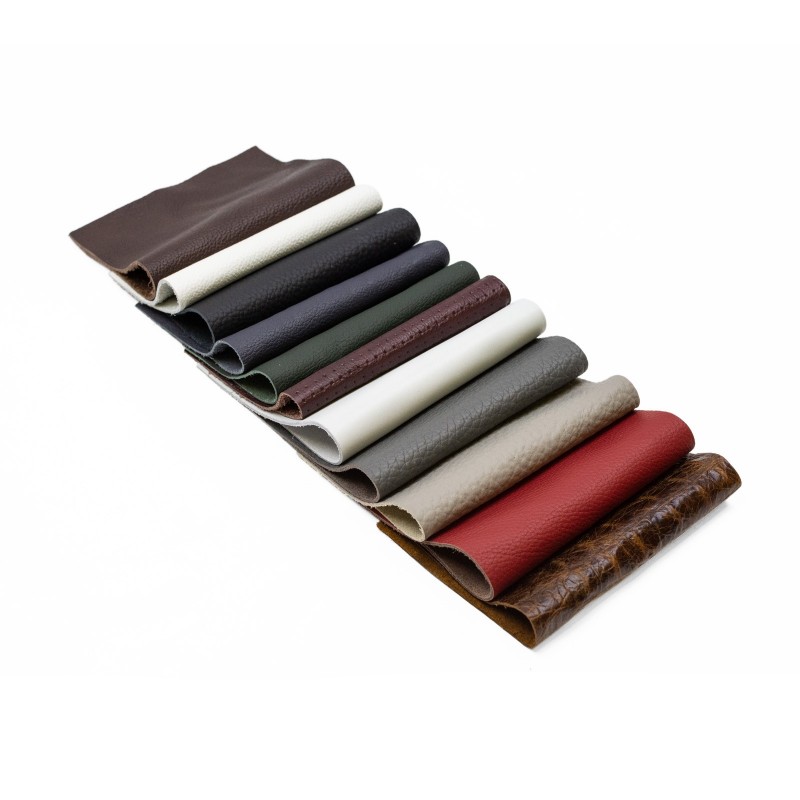 Ritagli di Vera Pelle di Toro e Vitello – Pack da 11 Tagli 23x14 cm – Colori e finiture casuali