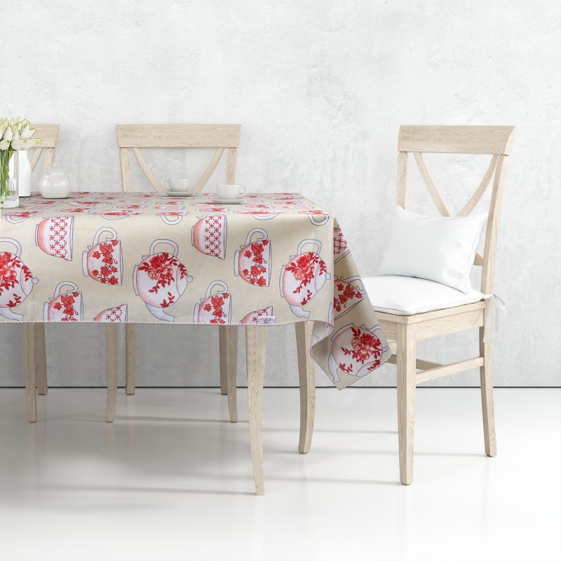 TOVAGLIA in tela CERATA - Misto Cotone, Lavabile, Bordata, Antimacchia