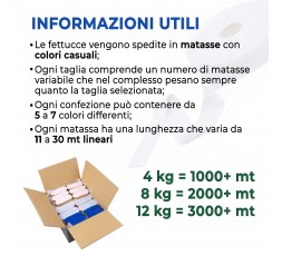 Fettuccia in Jersey di Cotone per Lavorazioni all'Uncinetto e a Maglia - 1000+ MT - Larghezza 2,5 CM