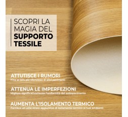 Pavimento in Vinile - Supporto in Tessuto Insonorizzante - Larghezza 100 cm