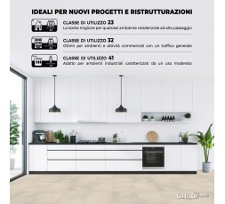 Pavimento in Vinile Prestige - Supporto in Tessuto Insonorizzante - Larghezza 200 cm