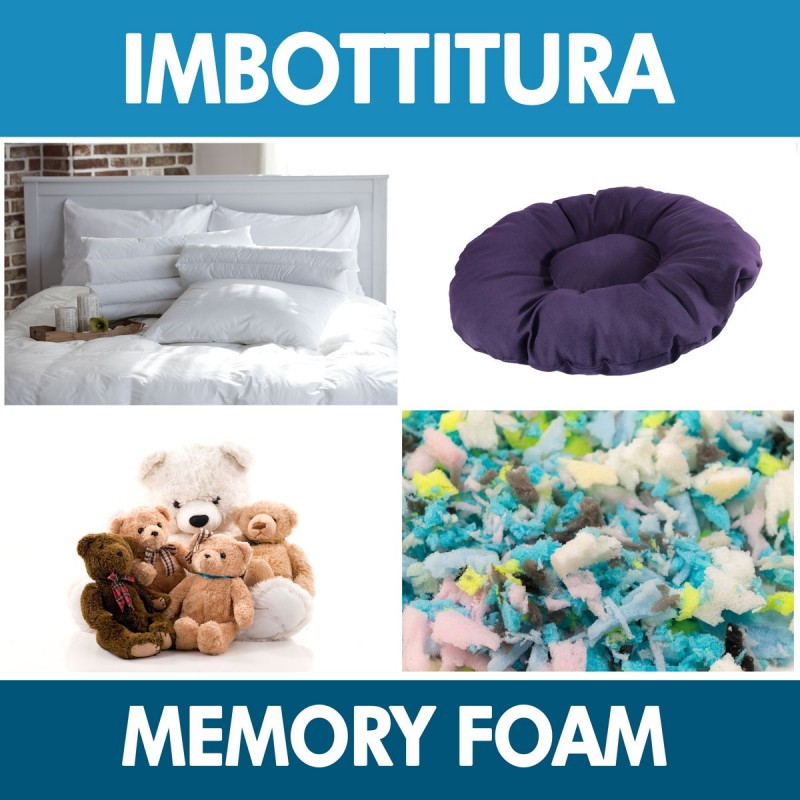 Fior di Memory - Trucioli in Memory Foam e Gommapiuma - Imbottitura  anallergica anti acaro per giocattoli, peluche