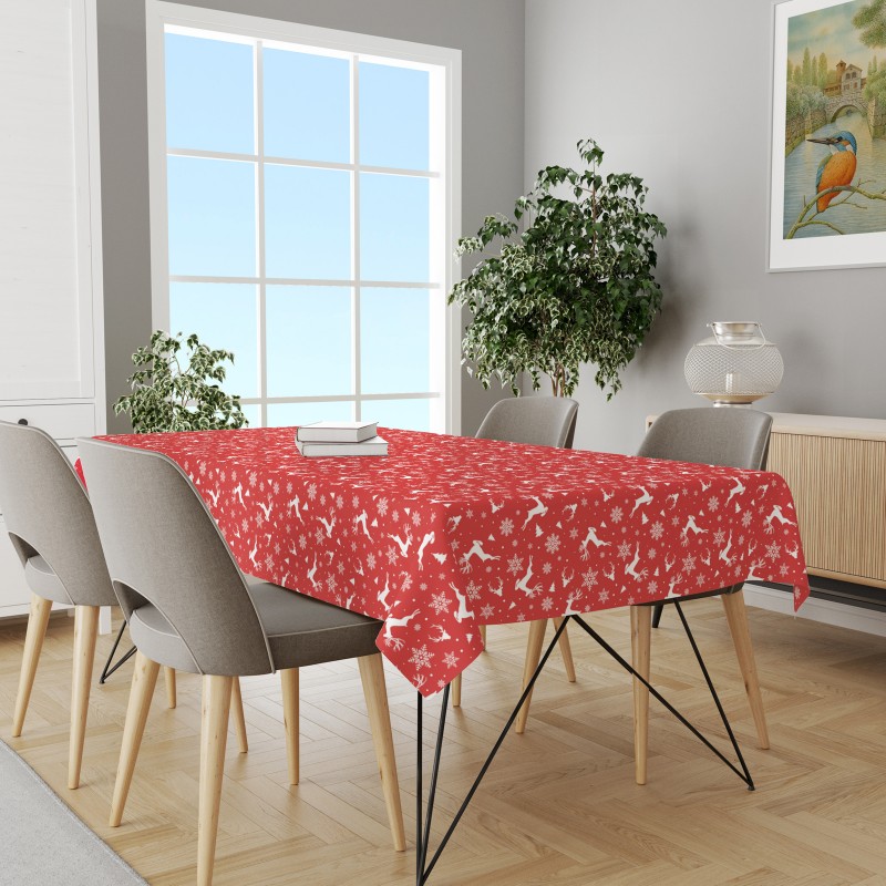 Molly Christmas, il proteggi tavolo di Natale con renne e fiocchi di neve