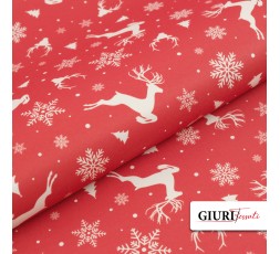 Molly Christmas, il proteggi tavolo di Natale con renne e fiocchi di neve