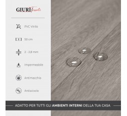 WOODYL - PASSATOIA per Cucina in Vinile - Larghezza 50 cm - Tappeto Runner Lavabile in PVC Effetto Legno Parquet