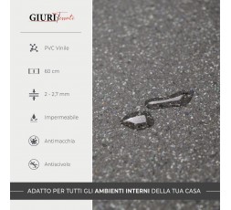 VINYL 60 - PASSATOIA per Cucina in Vinile - Larghezza 60 cm - Tappeto Runner Lavabile e Antimacchia in PVC