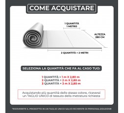 Tessuto Gobelin Jacquard altezza 280 cm - Istruzioni Acquisto