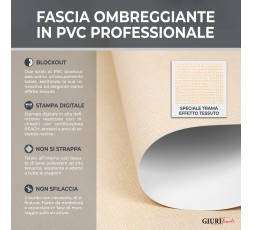 Fascia ombreggiante in PVC Oscurante con Stampa Digitale 610 gr/mq