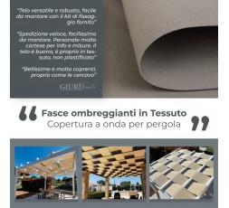 Fascia ombreggiante in Tessuto - Telo per copertura pergola o gazebo